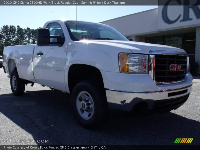 Summit White / Dark Titanium 2010 GMC Sierra 2500HD Work Truck Regular Cab