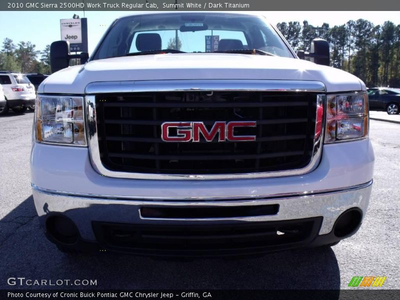 Summit White / Dark Titanium 2010 GMC Sierra 2500HD Work Truck Regular Cab
