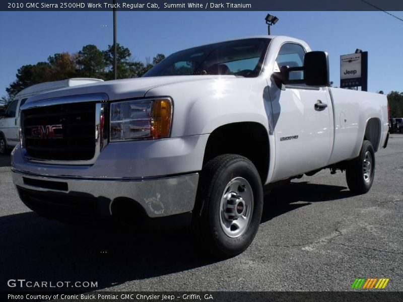 Summit White / Dark Titanium 2010 GMC Sierra 2500HD Work Truck Regular Cab
