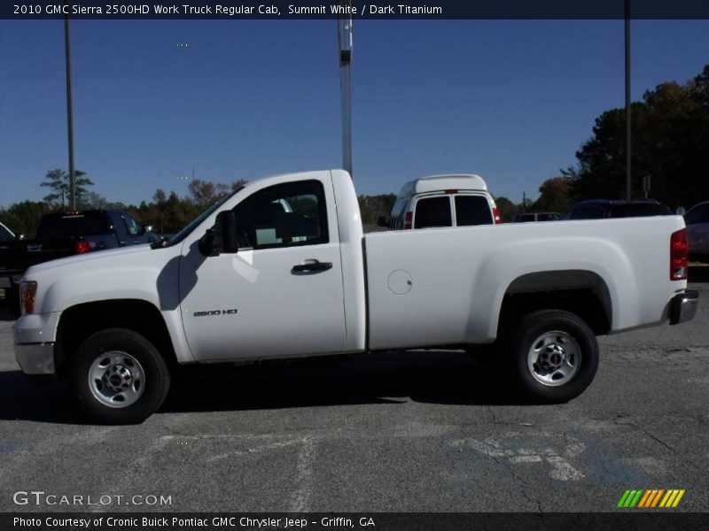 Summit White / Dark Titanium 2010 GMC Sierra 2500HD Work Truck Regular Cab