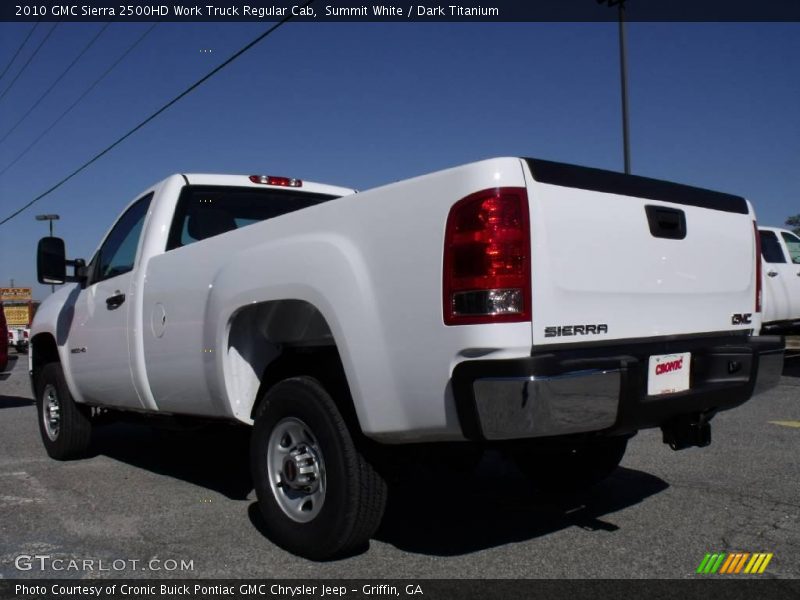 Summit White / Dark Titanium 2010 GMC Sierra 2500HD Work Truck Regular Cab