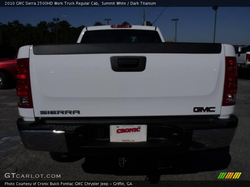Summit White / Dark Titanium 2010 GMC Sierra 2500HD Work Truck Regular Cab