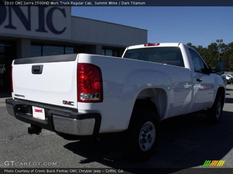 Summit White / Dark Titanium 2010 GMC Sierra 2500HD Work Truck Regular Cab