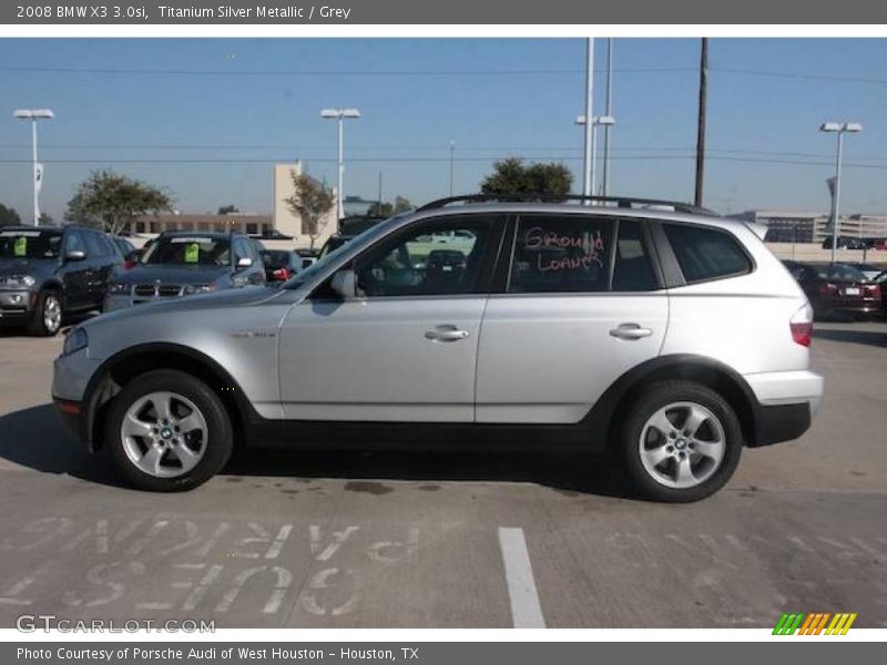 Titanium Silver Metallic / Grey 2008 BMW X3 3.0si