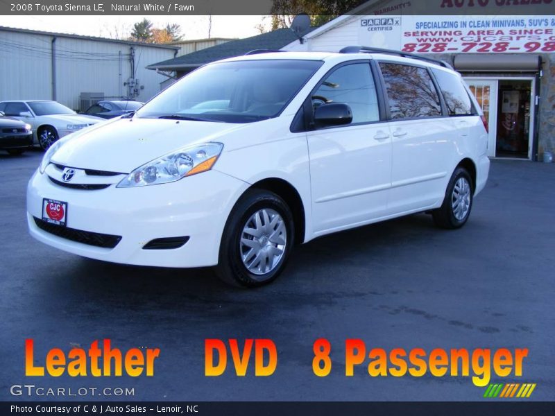Natural White / Fawn 2008 Toyota Sienna LE