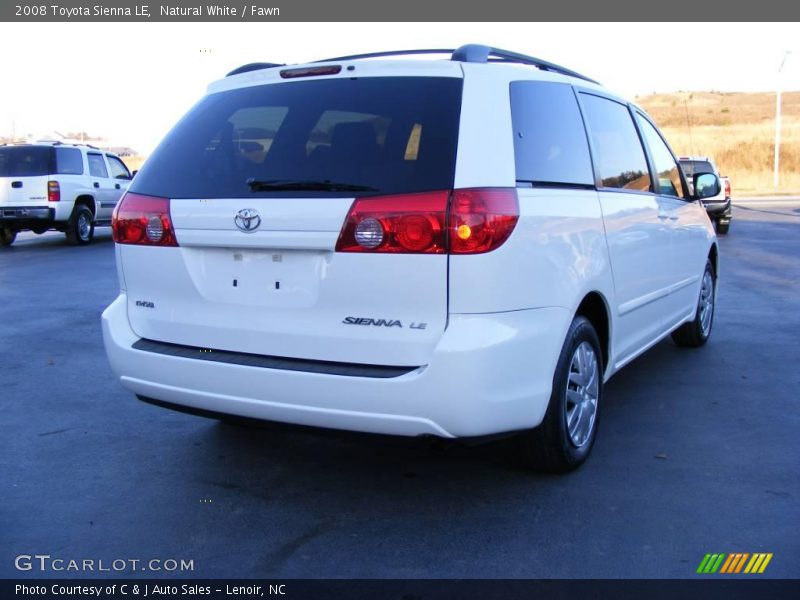 Natural White / Fawn 2008 Toyota Sienna LE