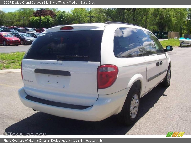 Stone White / Medium Slate Gray 2007 Dodge Grand Caravan SE