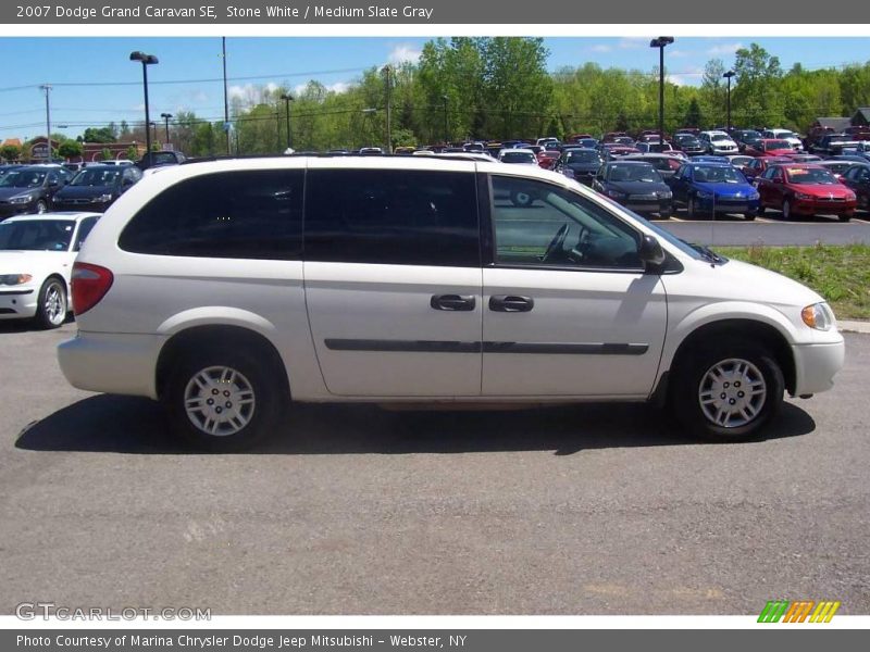 Stone White / Medium Slate Gray 2007 Dodge Grand Caravan SE