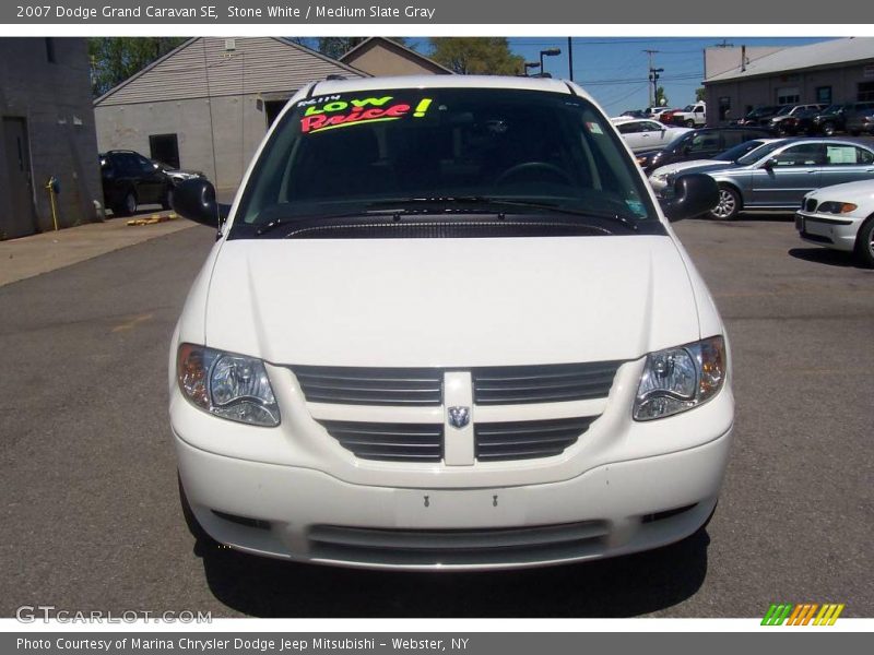 Stone White / Medium Slate Gray 2007 Dodge Grand Caravan SE