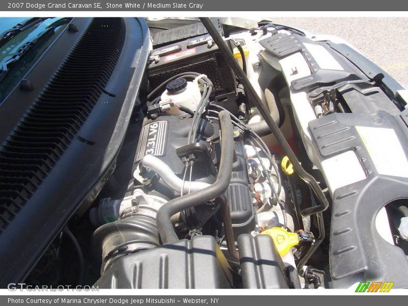 Stone White / Medium Slate Gray 2007 Dodge Grand Caravan SE