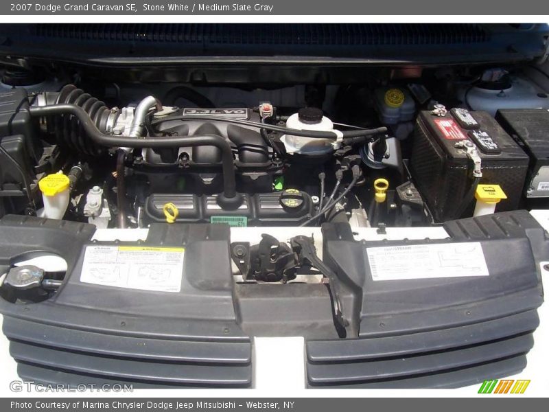 Stone White / Medium Slate Gray 2007 Dodge Grand Caravan SE