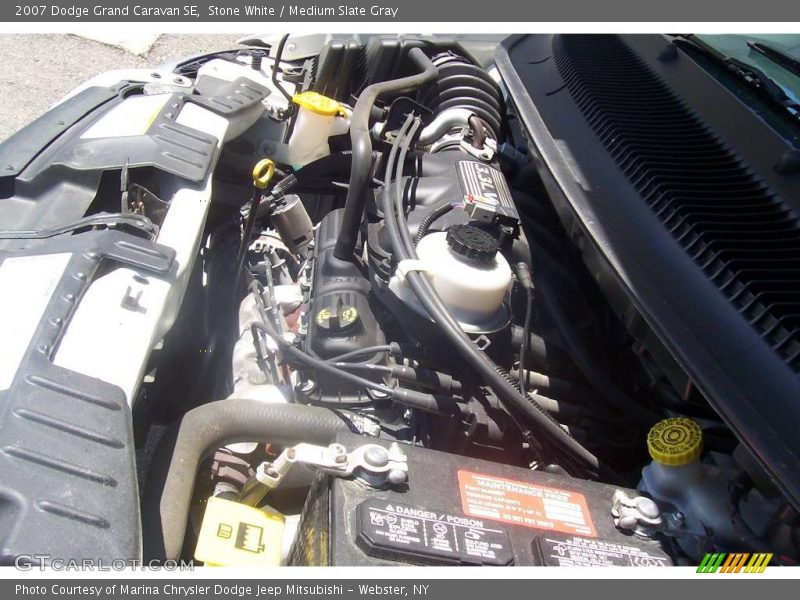 Stone White / Medium Slate Gray 2007 Dodge Grand Caravan SE