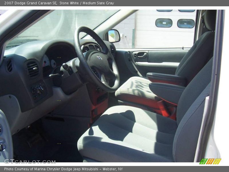 Stone White / Medium Slate Gray 2007 Dodge Grand Caravan SE