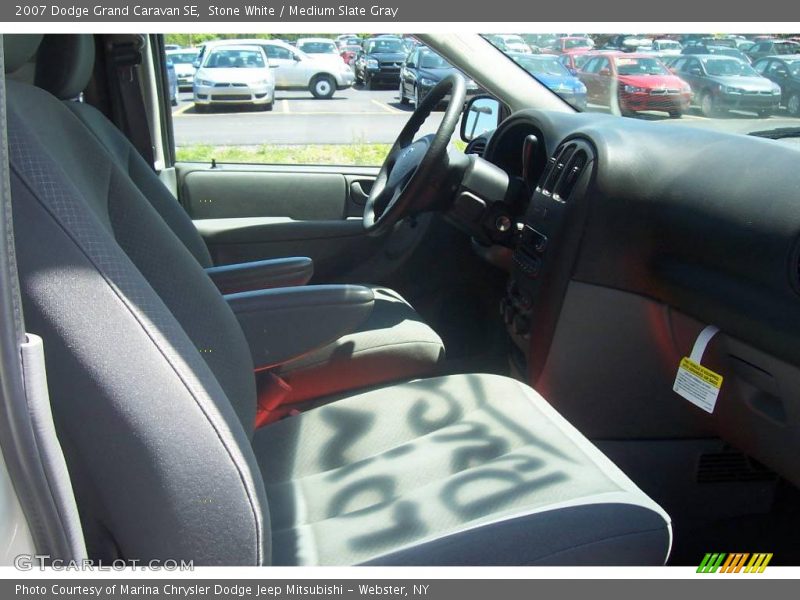Stone White / Medium Slate Gray 2007 Dodge Grand Caravan SE