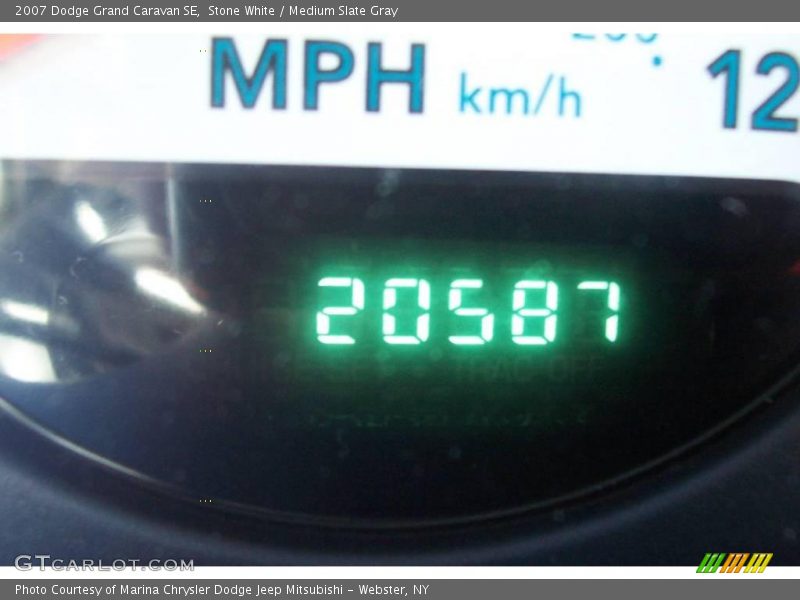 Stone White / Medium Slate Gray 2007 Dodge Grand Caravan SE