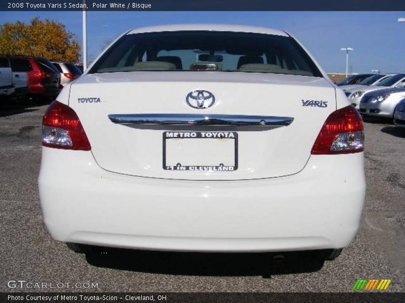 Polar White / Bisque 2008 Toyota Yaris S Sedan
