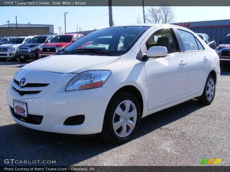 Polar White / Bisque 2008 Toyota Yaris S Sedan