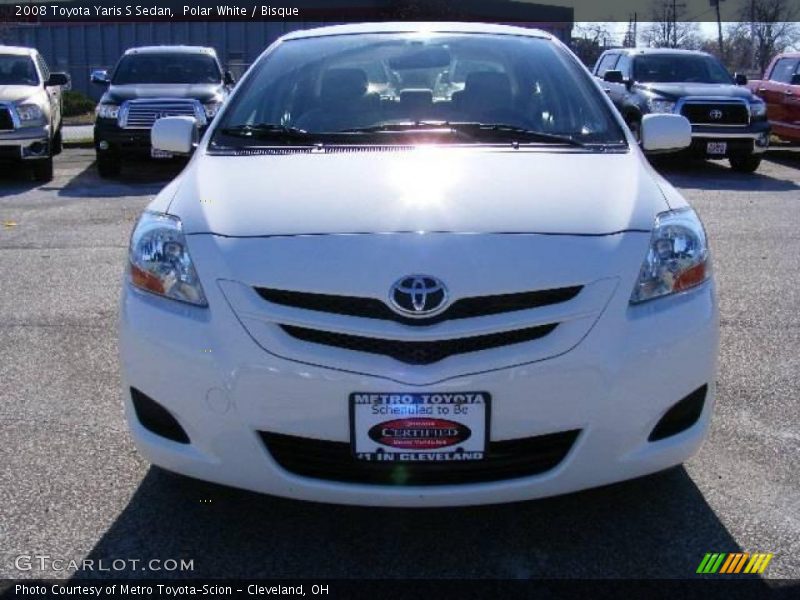 Polar White / Bisque 2008 Toyota Yaris S Sedan
