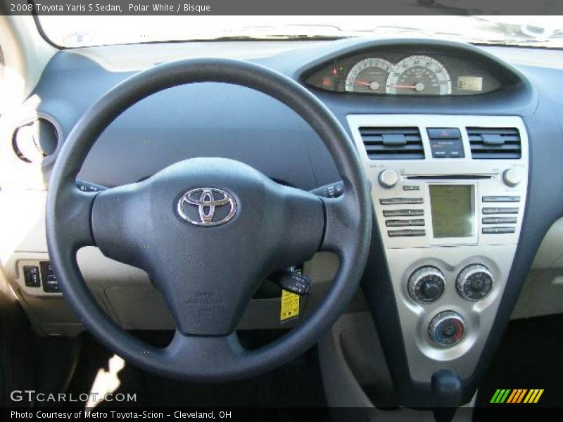 Polar White / Bisque 2008 Toyota Yaris S Sedan