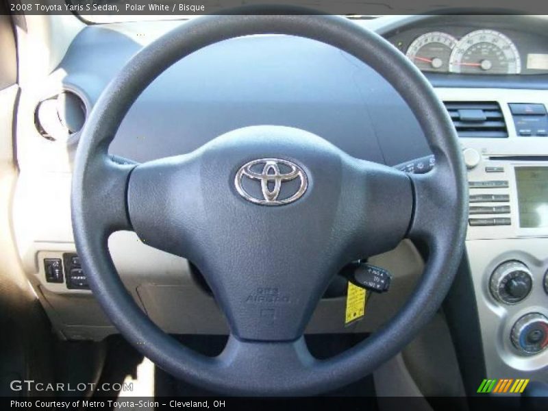 Polar White / Bisque 2008 Toyota Yaris S Sedan