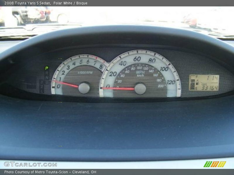 Polar White / Bisque 2008 Toyota Yaris S Sedan