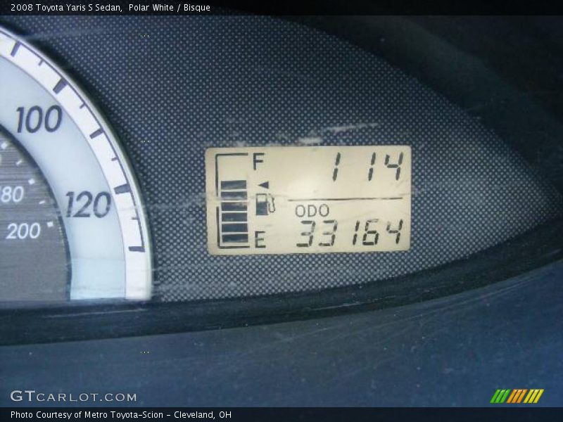 Polar White / Bisque 2008 Toyota Yaris S Sedan