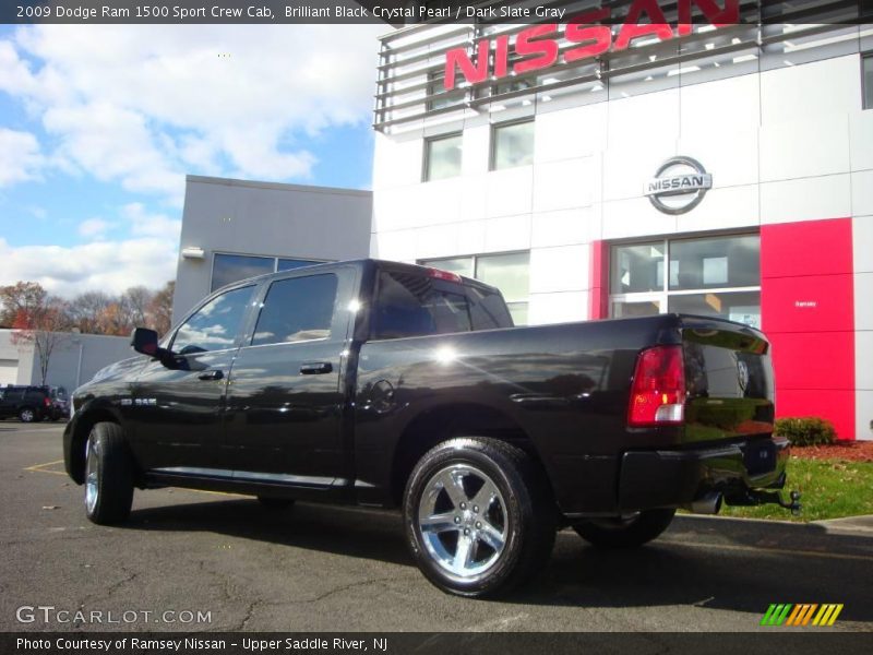 Brilliant Black Crystal Pearl / Dark Slate Gray 2009 Dodge Ram 1500 Sport Crew Cab