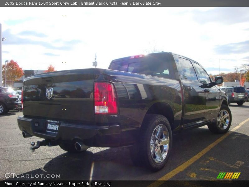 Brilliant Black Crystal Pearl / Dark Slate Gray 2009 Dodge Ram 1500 Sport Crew Cab