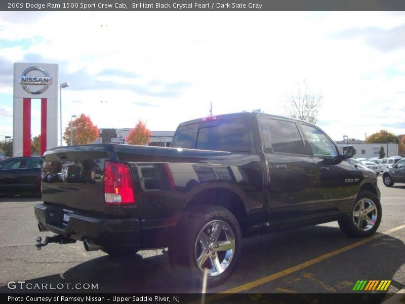 Brilliant Black Crystal Pearl / Dark Slate Gray 2009 Dodge Ram 1500 Sport Crew Cab