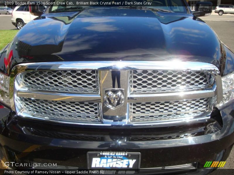 Brilliant Black Crystal Pearl / Dark Slate Gray 2009 Dodge Ram 1500 Sport Crew Cab