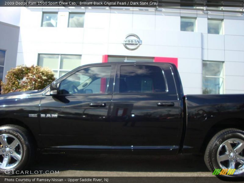 Brilliant Black Crystal Pearl / Dark Slate Gray 2009 Dodge Ram 1500 Sport Crew Cab