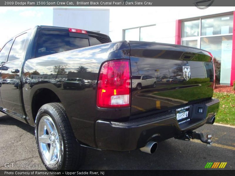 Brilliant Black Crystal Pearl / Dark Slate Gray 2009 Dodge Ram 1500 Sport Crew Cab