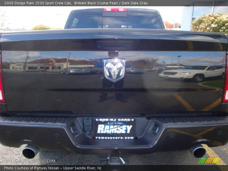Brilliant Black Crystal Pearl / Dark Slate Gray 2009 Dodge Ram 1500 Sport Crew Cab