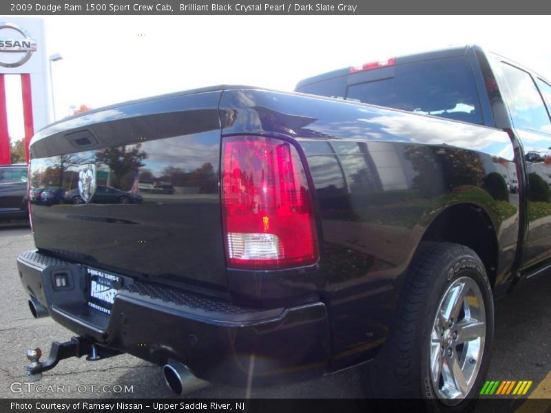 Brilliant Black Crystal Pearl / Dark Slate Gray 2009 Dodge Ram 1500 Sport Crew Cab