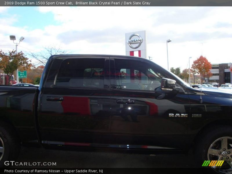 Brilliant Black Crystal Pearl / Dark Slate Gray 2009 Dodge Ram 1500 Sport Crew Cab