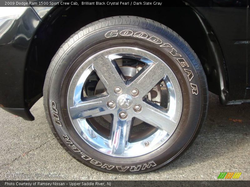 Brilliant Black Crystal Pearl / Dark Slate Gray 2009 Dodge Ram 1500 Sport Crew Cab