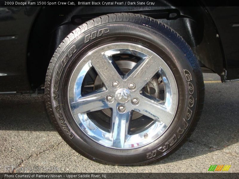 Brilliant Black Crystal Pearl / Dark Slate Gray 2009 Dodge Ram 1500 Sport Crew Cab