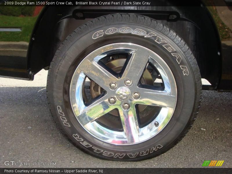 Brilliant Black Crystal Pearl / Dark Slate Gray 2009 Dodge Ram 1500 Sport Crew Cab