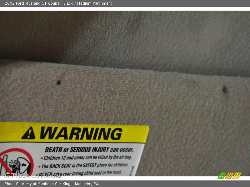 Black / Medium Parchment 2003 Ford Mustang GT Coupe