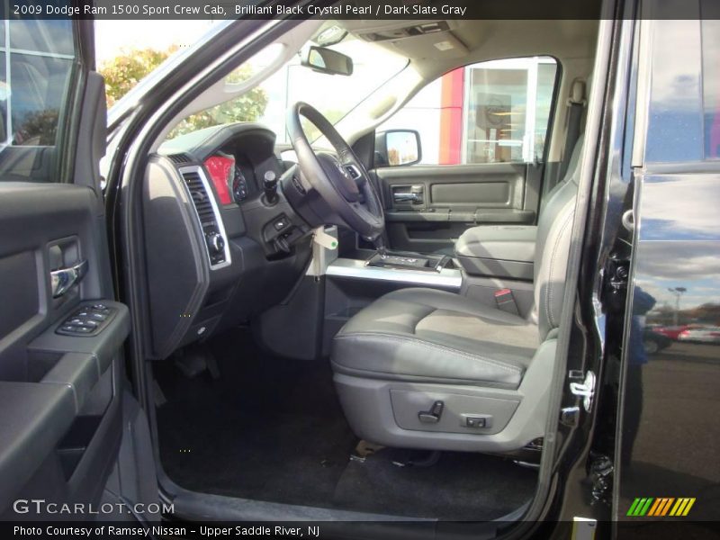 Brilliant Black Crystal Pearl / Dark Slate Gray 2009 Dodge Ram 1500 Sport Crew Cab