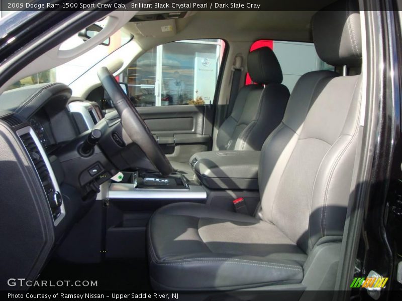 Brilliant Black Crystal Pearl / Dark Slate Gray 2009 Dodge Ram 1500 Sport Crew Cab