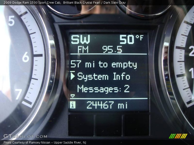 Brilliant Black Crystal Pearl / Dark Slate Gray 2009 Dodge Ram 1500 Sport Crew Cab