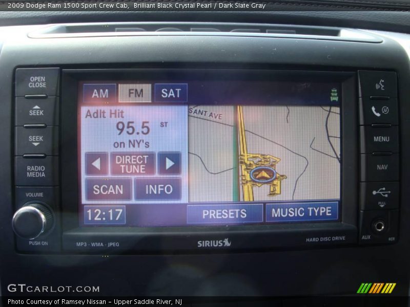 Brilliant Black Crystal Pearl / Dark Slate Gray 2009 Dodge Ram 1500 Sport Crew Cab