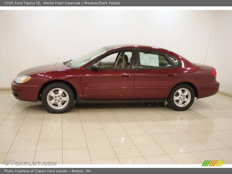 Merlot Pearl Clearcoat / Medium/Dark Pebble 2005 Ford Taurus SE