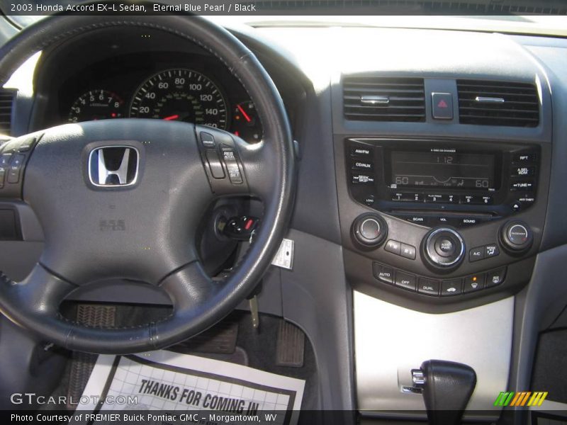 Eternal Blue Pearl / Black 2003 Honda Accord EX-L Sedan