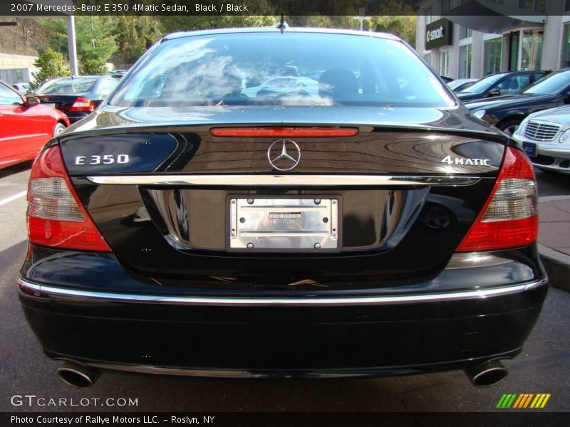 Black / Black 2007 Mercedes-Benz E 350 4Matic Sedan