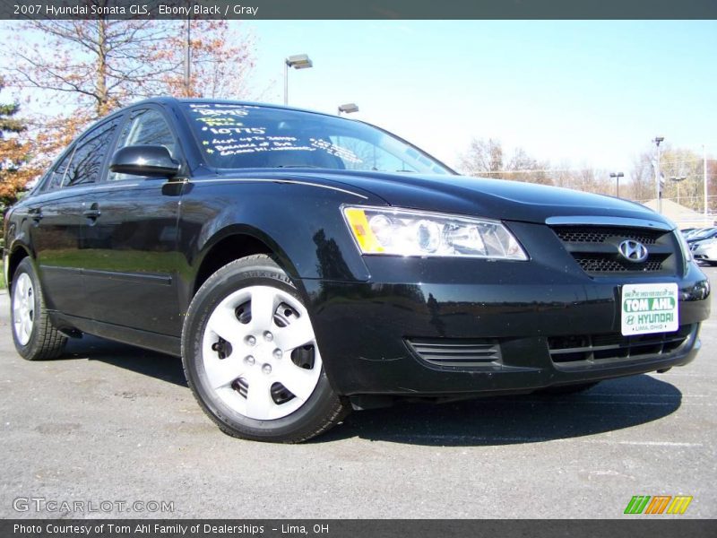 Ebony Black / Gray 2007 Hyundai Sonata GLS