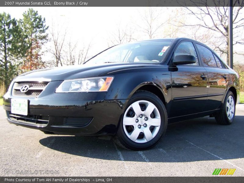 Ebony Black / Gray 2007 Hyundai Sonata GLS