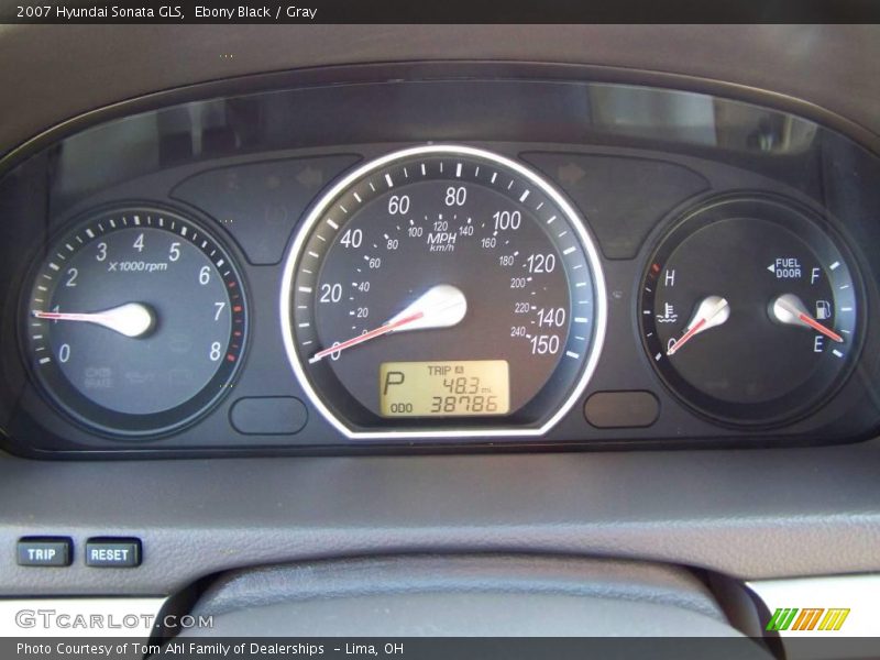 Ebony Black / Gray 2007 Hyundai Sonata GLS