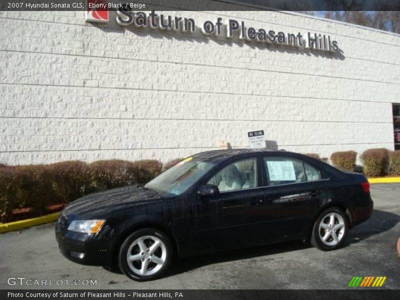 Ebony Black / Beige 2007 Hyundai Sonata GLS